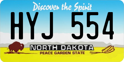 ND license plate HYJ554