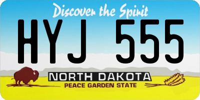 ND license plate HYJ555