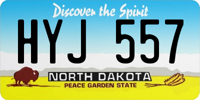 ND license plate HYJ557