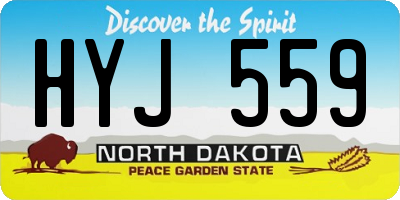 ND license plate HYJ559