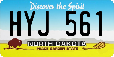 ND license plate HYJ561