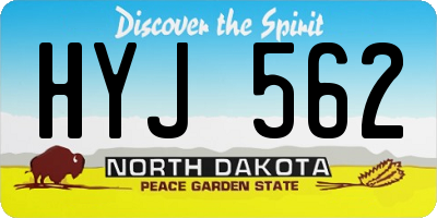 ND license plate HYJ562