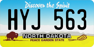 ND license plate HYJ563
