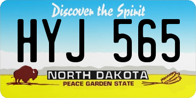 ND license plate HYJ565
