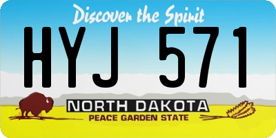 ND license plate HYJ571