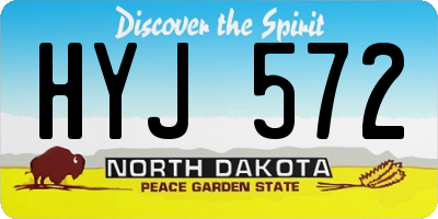 ND license plate HYJ572