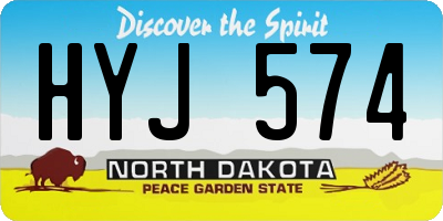 ND license plate HYJ574