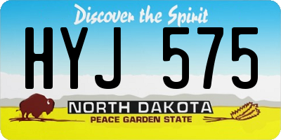 ND license plate HYJ575