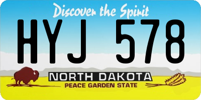 ND license plate HYJ578