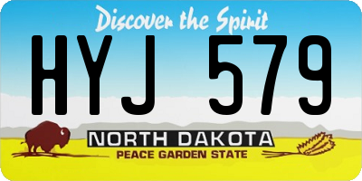 ND license plate HYJ579