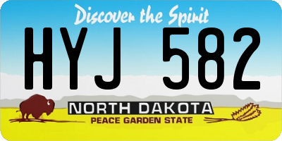 ND license plate HYJ582
