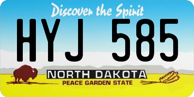 ND license plate HYJ585