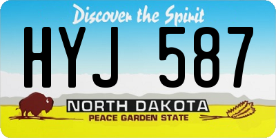 ND license plate HYJ587