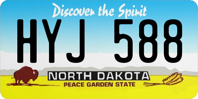 ND license plate HYJ588