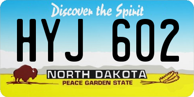 ND license plate HYJ602