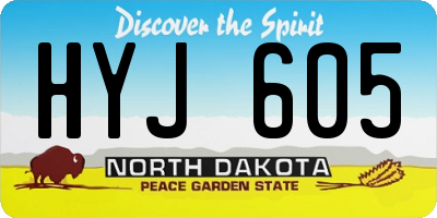 ND license plate HYJ605