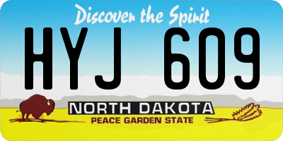 ND license plate HYJ609