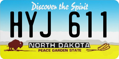 ND license plate HYJ611