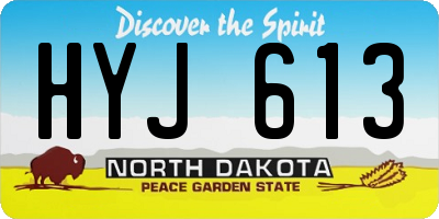 ND license plate HYJ613