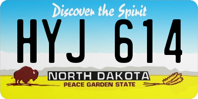ND license plate HYJ614
