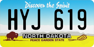 ND license plate HYJ619