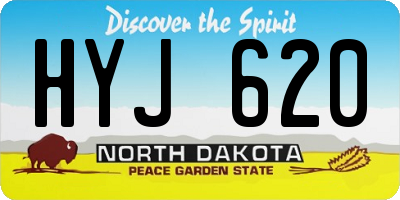 ND license plate HYJ620