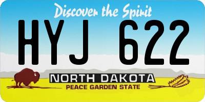 ND license plate HYJ622