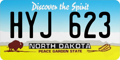 ND license plate HYJ623