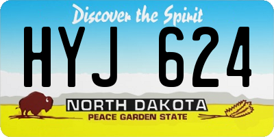 ND license plate HYJ624