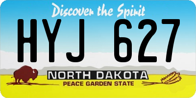 ND license plate HYJ627