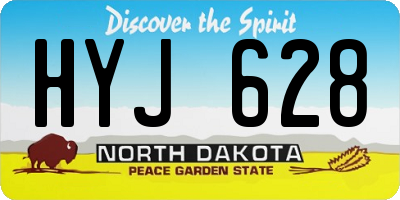 ND license plate HYJ628