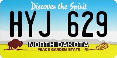 ND license plate HYJ629