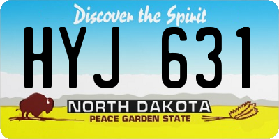 ND license plate HYJ631