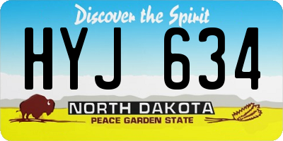 ND license plate HYJ634