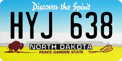 ND license plate HYJ638