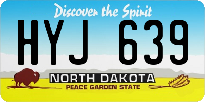 ND license plate HYJ639