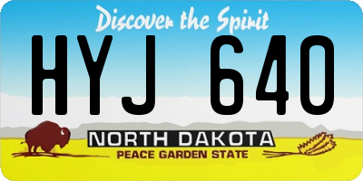 ND license plate HYJ640