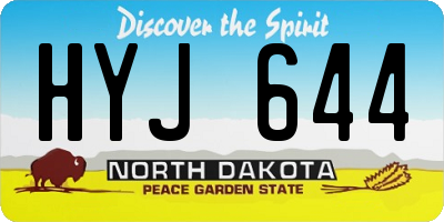 ND license plate HYJ644