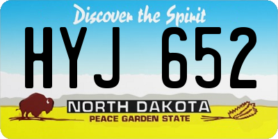 ND license plate HYJ652