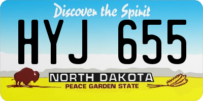 ND license plate HYJ655