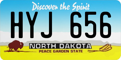 ND license plate HYJ656