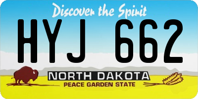 ND license plate HYJ662