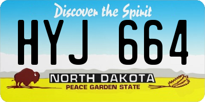 ND license plate HYJ664