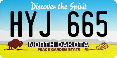 ND license plate HYJ665