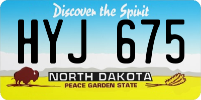 ND license plate HYJ675