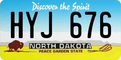 ND license plate HYJ676