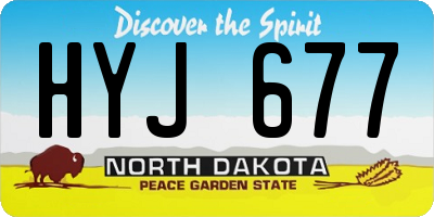 ND license plate HYJ677