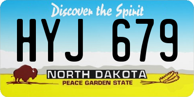 ND license plate HYJ679