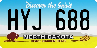 ND license plate HYJ688