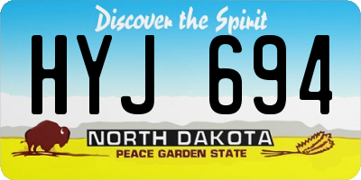 ND license plate HYJ694